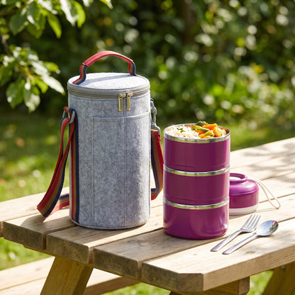 lunch box stainless steel insulated multi-tier food storage container - Image 11