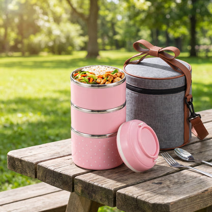 lunch box stainless steel insulated multi-tier food storage container - Image 8