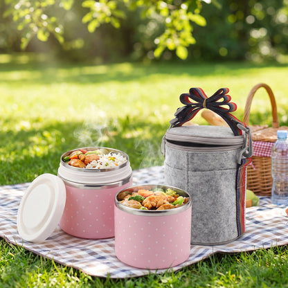 lunch box stainless steel insulated multi-tier food storage container - Image 19