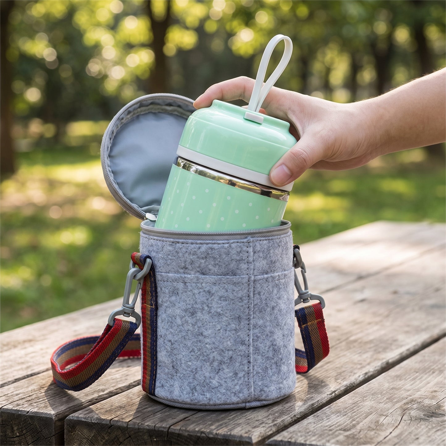 lunch box stainless steel insulated multi-tier food storage container - Image 35