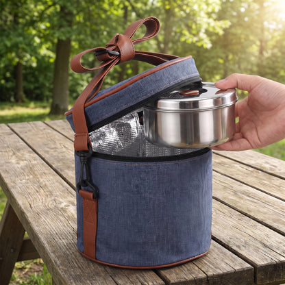 lunch box stainless steel insulated multi-tier food storage container - Image 1