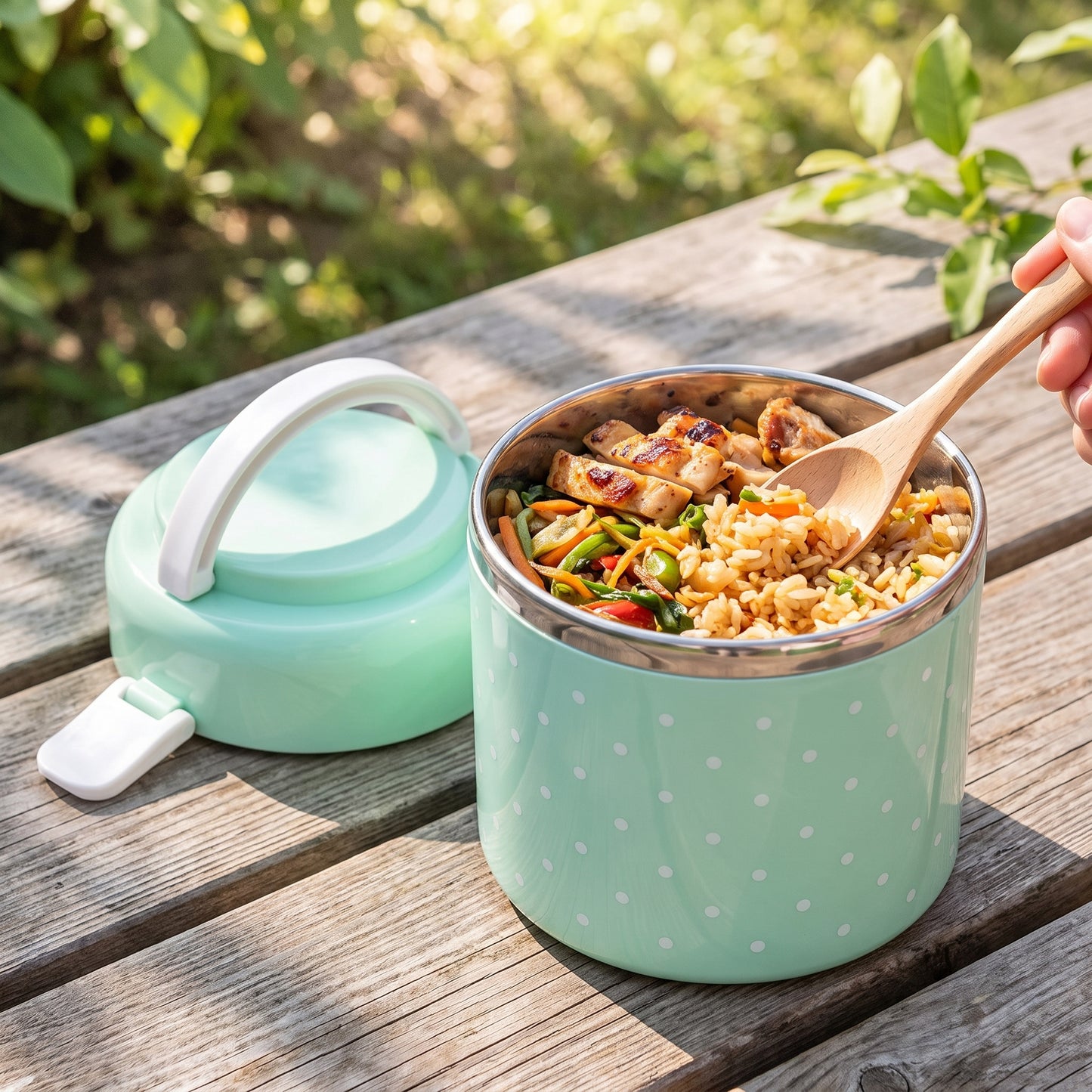 lunch box stainless steel insulated multi-tier food storage container - Image 28