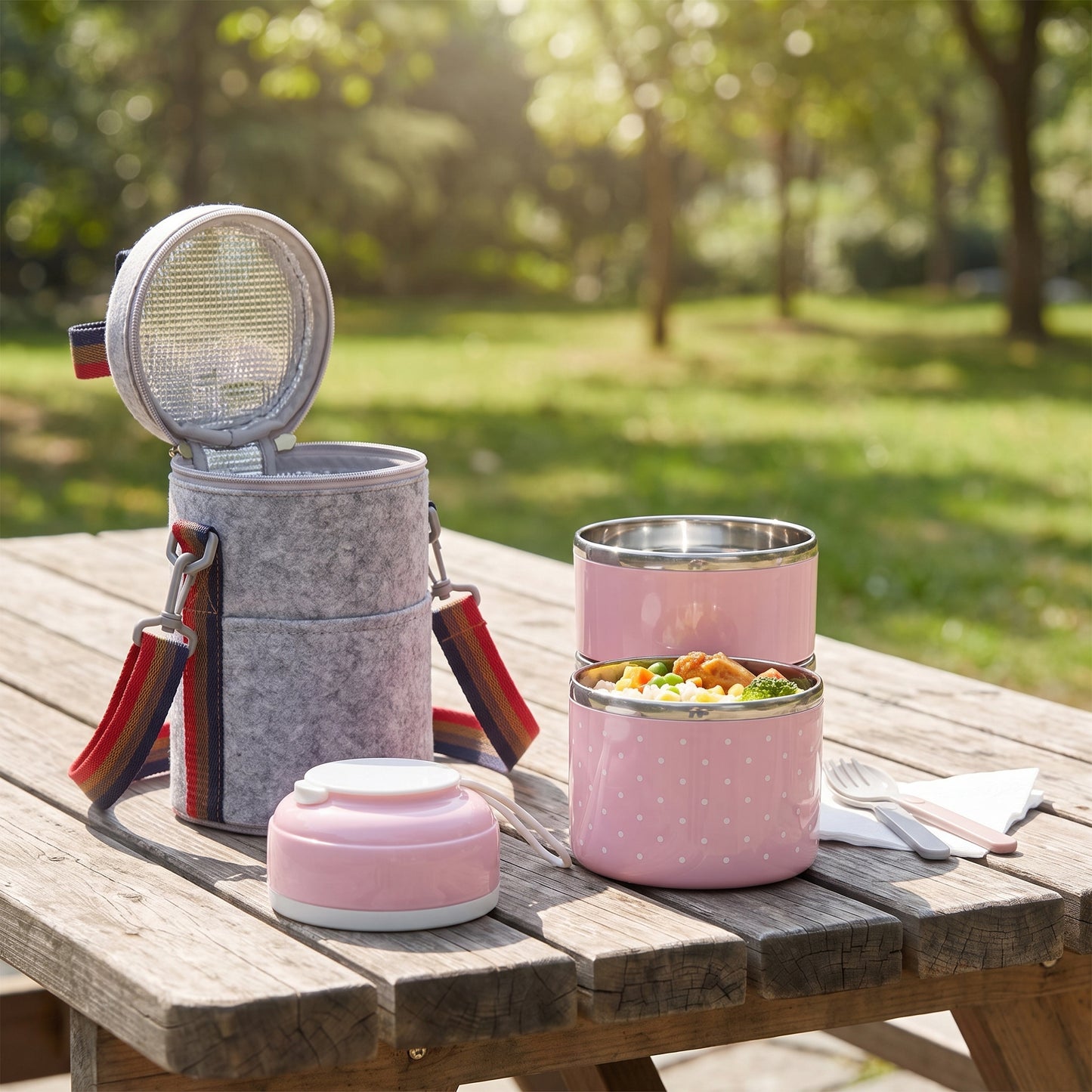 lunch box stainless steel insulated multi-tier food storage container - Image 4