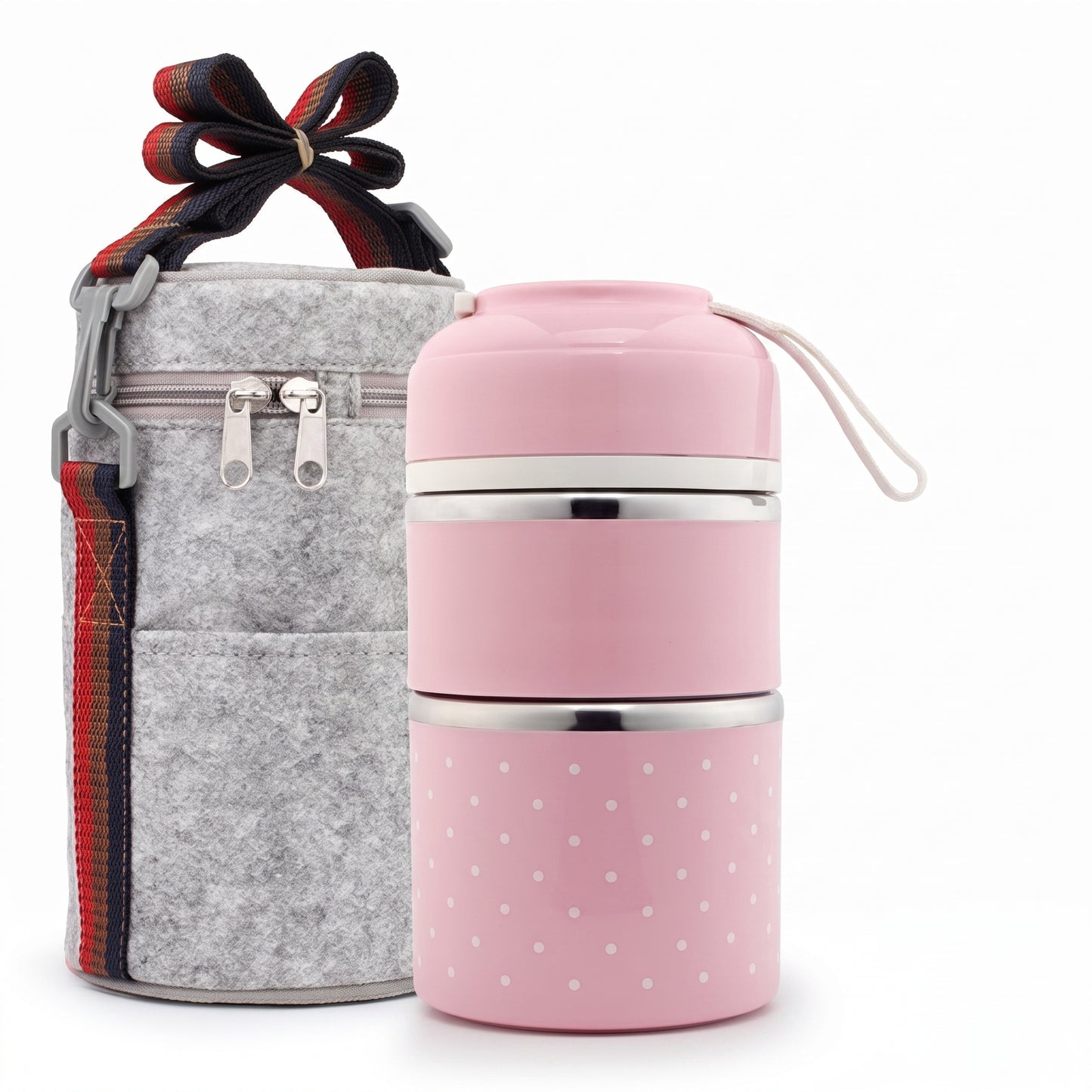lunch box stainless steel insulated multi-tier food storage container - studio