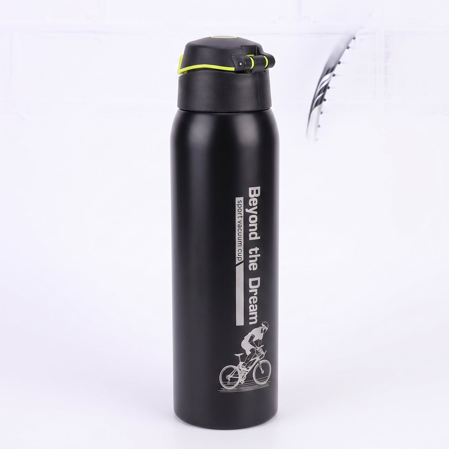 Water Bottle Insulated Sports Stainless Steel Flip Top - angle