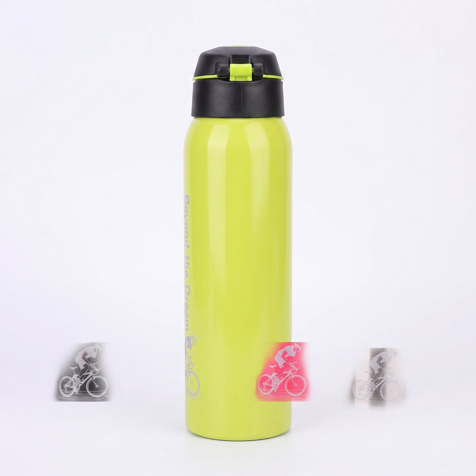 Water Bottle Insulated Sports Stainless Steel Flip Top - angle