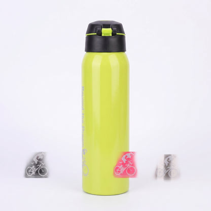 Water Bottle Insulated Sports Stainless Steel Flip Top - angle