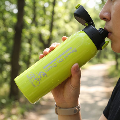 Water Bottle Insulated Sports Stainless Steel Flip Top - Image 1