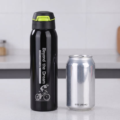 Water Bottle Insulated Sports Stainless Steel Flip Top - scale