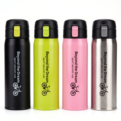Water Bottle Insulated Sports Stainless Steel Flip Top - studio