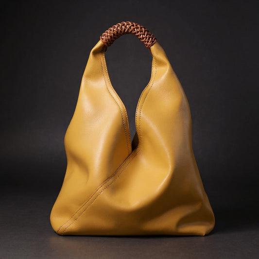 Italian Calf Skin Slouchy Top Handle Hobo Bag - Image 1