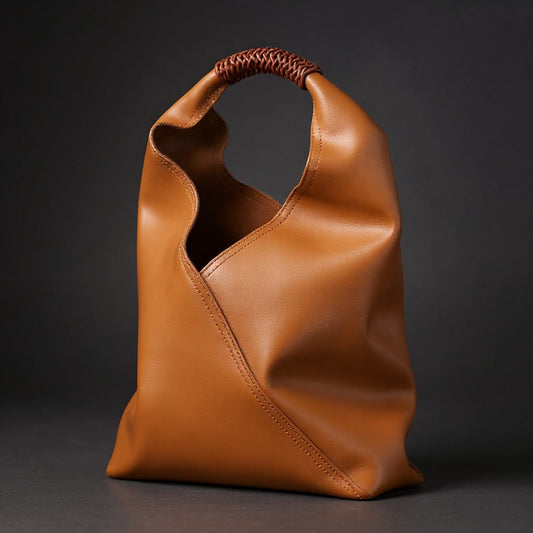 Italian Calf Skin Slouchy Top Handle Hobo Bag - Image 2