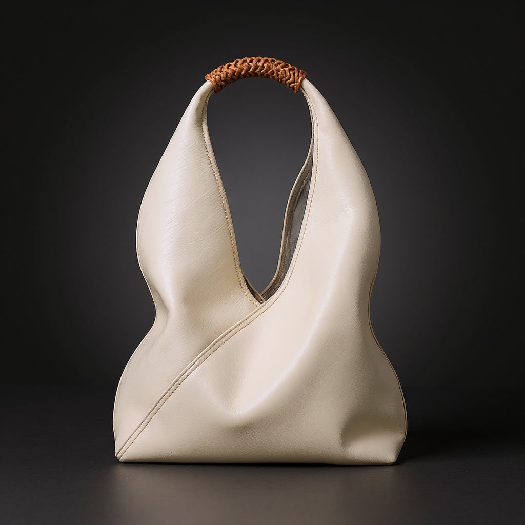 Italian Calf Skin Slouchy Top Handle Hobo Bag - Image 4
