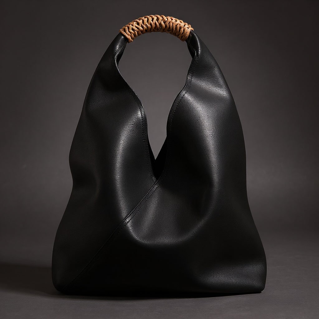 Italian Calf Skin Slouchy Top Handle Hobo Bag - Image 5