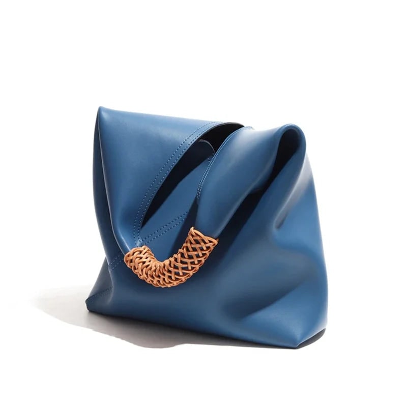 Italian Calf Skin Slouchy Top Handle Hobo Bag - Image 9