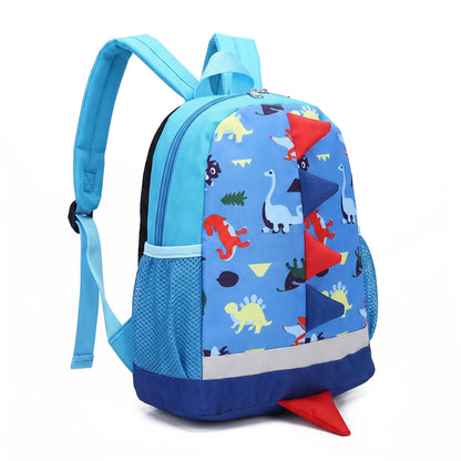 School Bag Kids Backpack Childrens Dinosaur Spikes Pocket - angle