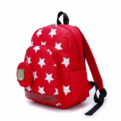 School Bag Kids Backpack Childrens Preschool Star Bear Pouch - angle