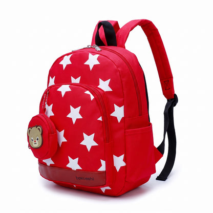 School Bag Kids Backpack Childrens Preschool Star Bear Pouch - angle