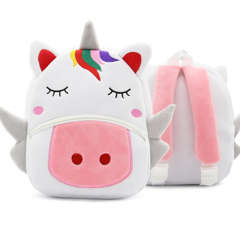 Kids Backpack Cartoon Cute Plush Small Zippered - Image 12