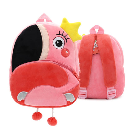 Kids Backpack Cartoon Cute Plush Small Zippered - Image 9
