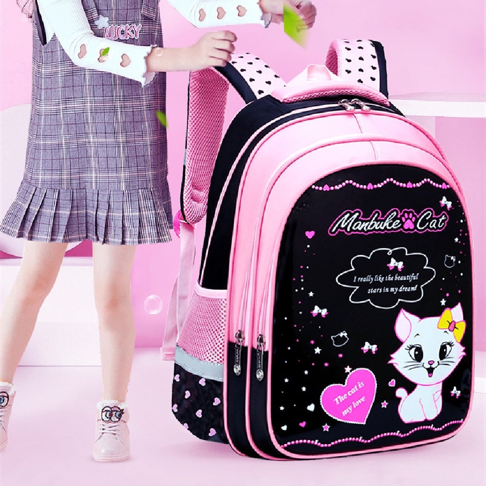 Kids Backpack Childrens School Bag kpop girls Cat Set - Image 13