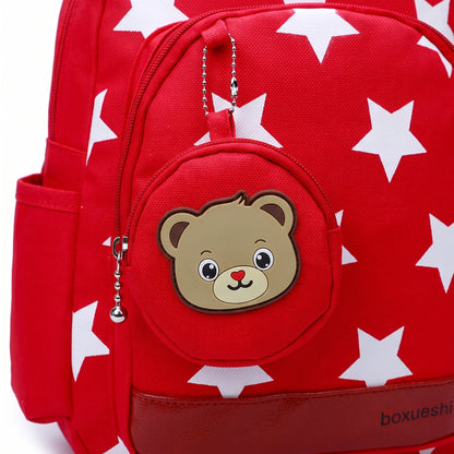 School Bag Kids Backpack Childrens Preschool Star Bear Pouch - detail