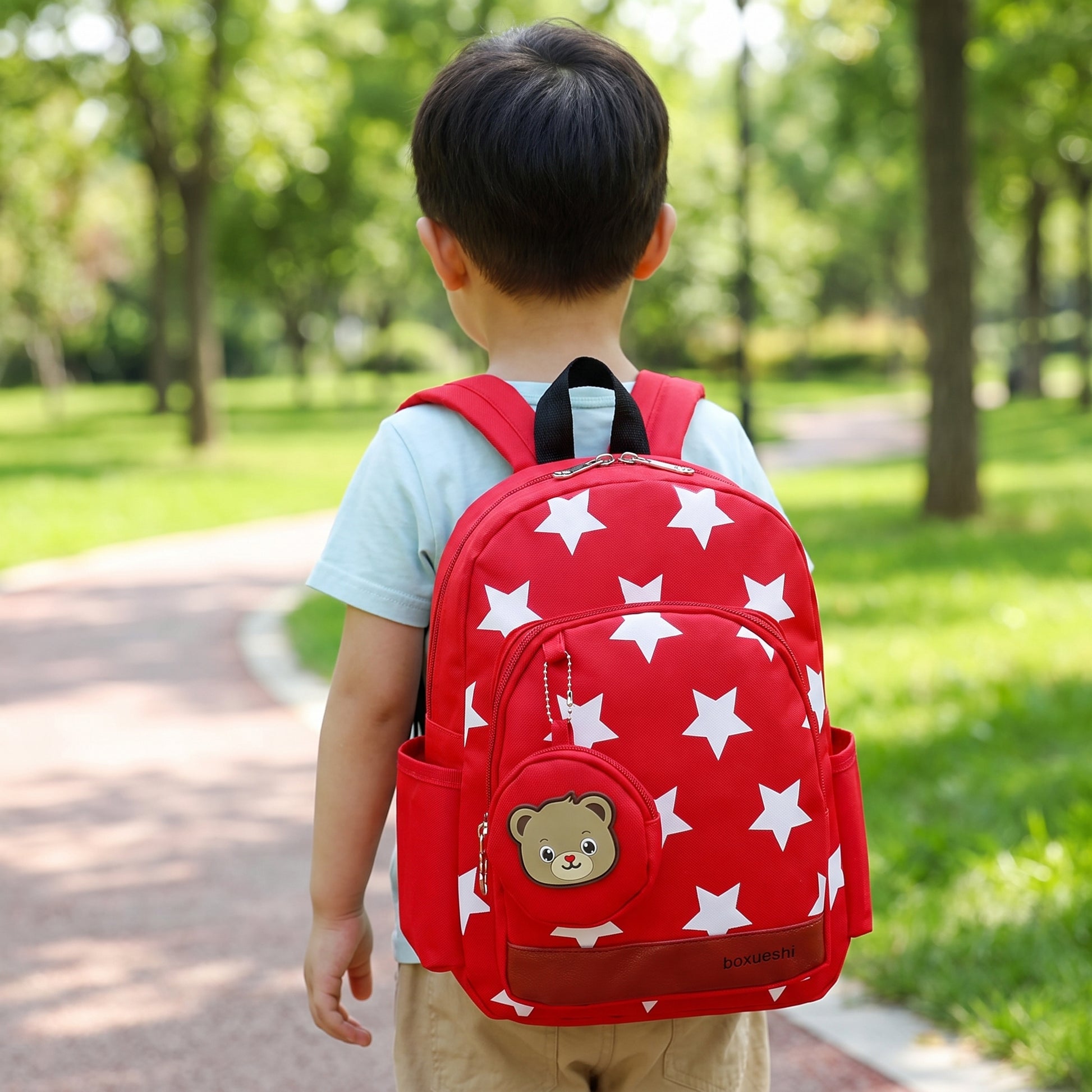 School Bag Kids Backpack Childrens Preschool Star Bear Pouch - hero