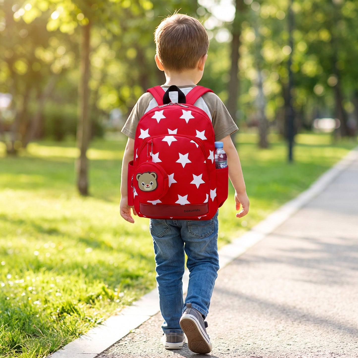 School Bag Kids Backpack Childrens Preschool Star Bear Pouch - hero