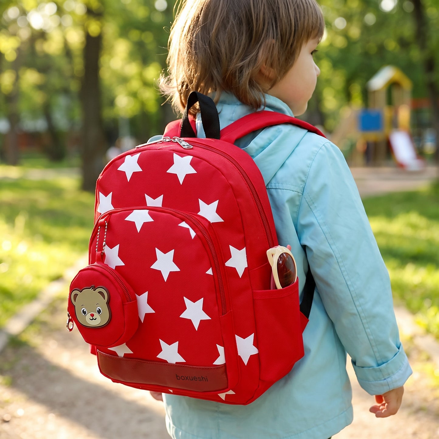 School Bag Kids Backpack Childrens Preschool Star Bear Pouch - hero