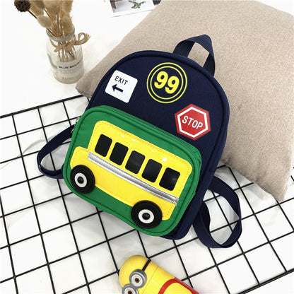 Kids Backpack Mini Toddler Bus Design Preschool - Image 4