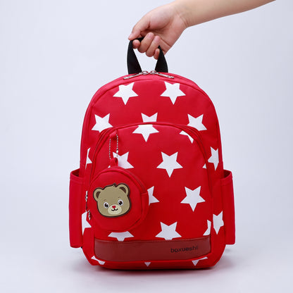 School Bag Kids Backpack Childrens Preschool Star Bear Pouch - scale