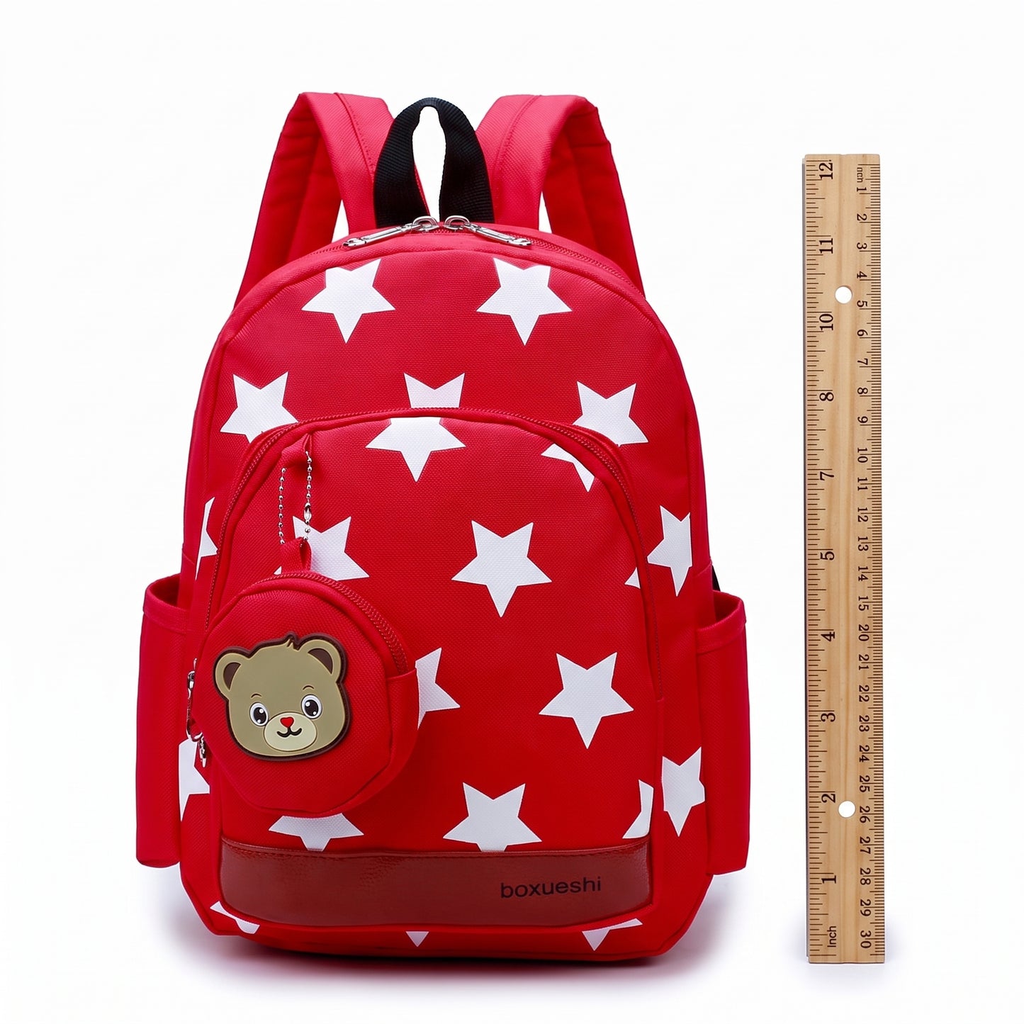 School Bag Kids Backpack Childrens Preschool Star Bear Pouch - scale
