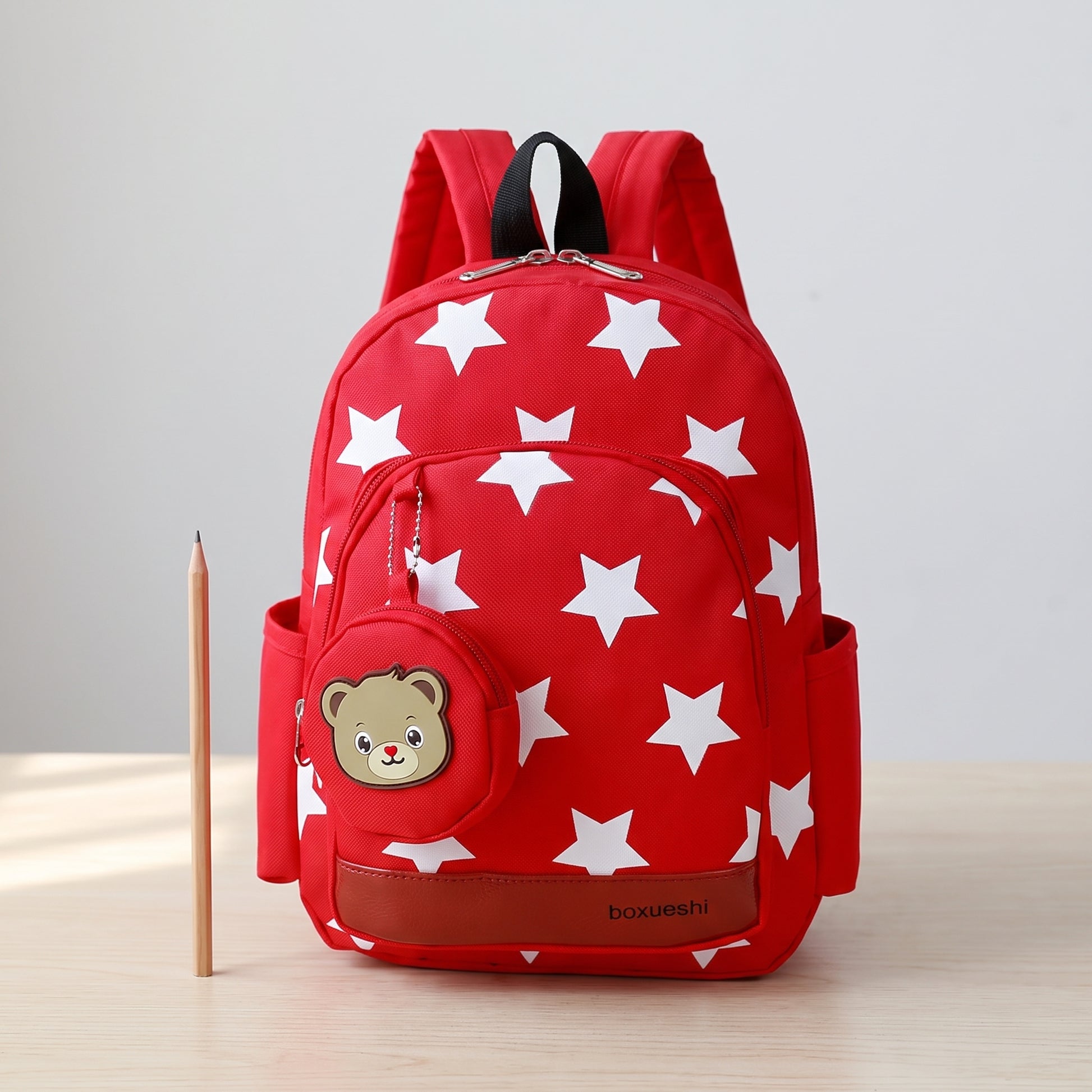 School Bag Kids Backpack Childrens Preschool Star Bear Pouch - scale