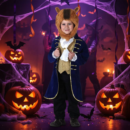 Kids' Halloween Costume Dinosaur Pirate Vampire Animal Plush Fleece Hood Mittens And Shoe Covers - Image 3