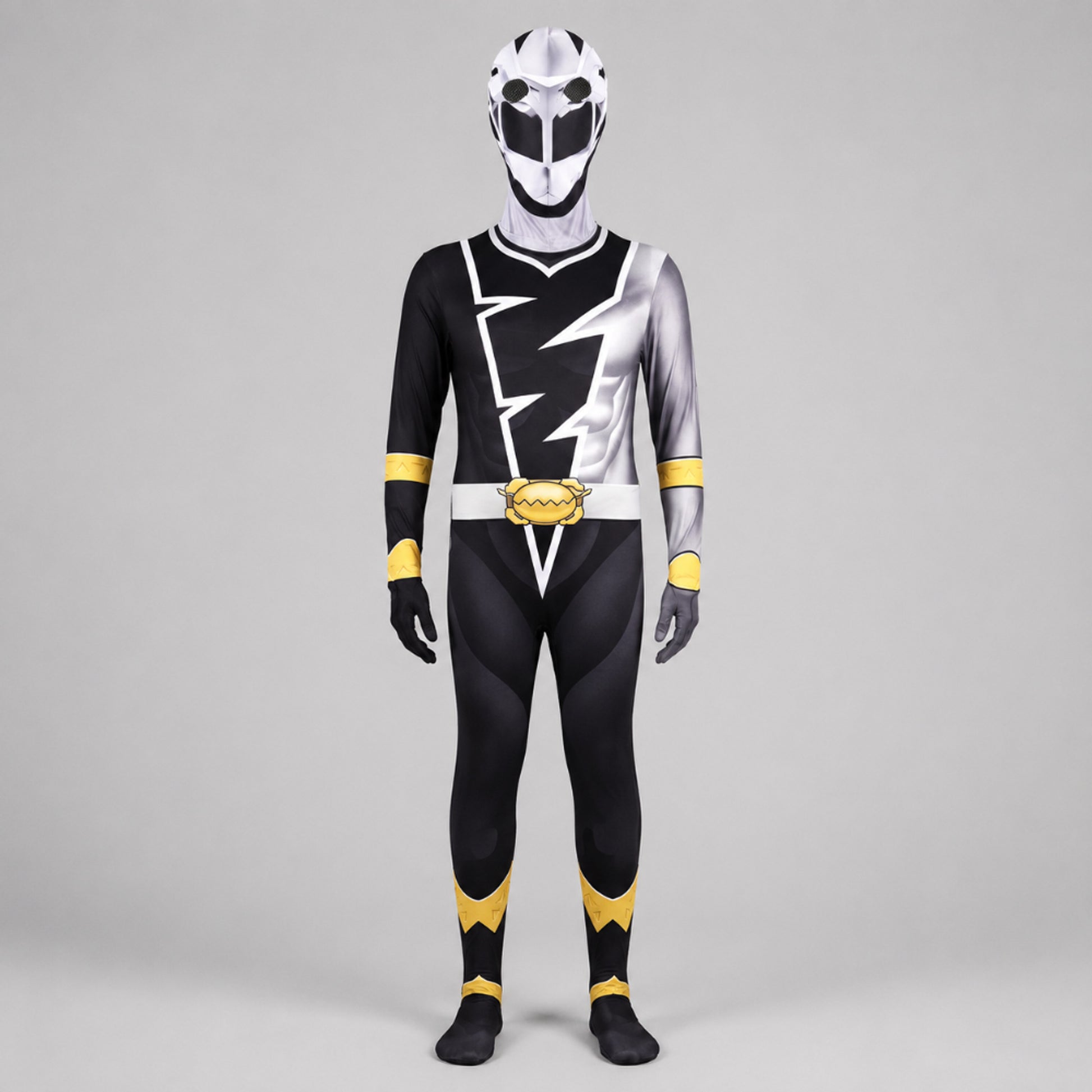 Kids' Halloween Costume Jumpsuit Superhero With Lightning Bolt Chest Panel Full-Body - Image 6