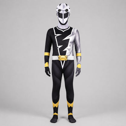 Kids' Halloween Costume Jumpsuit Superhero With Lightning Bolt Chest Panel Full-Body - Image 6