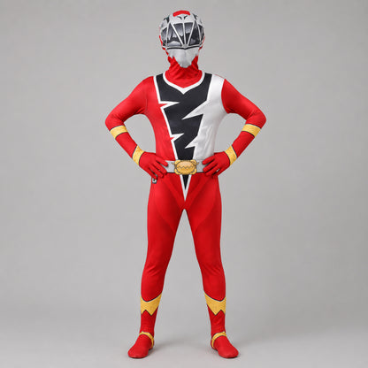 Kids' Halloween Costume Jumpsuit Superhero With Lightning Bolt Chest Panel Full-Body - Image 3