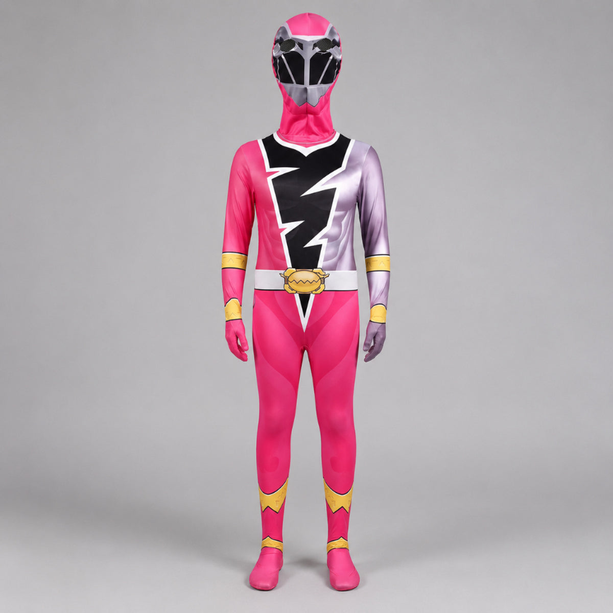 Kids' Halloween Costume Jumpsuit Superhero With Lightning Bolt Chest Panel Full-Body - Image 2