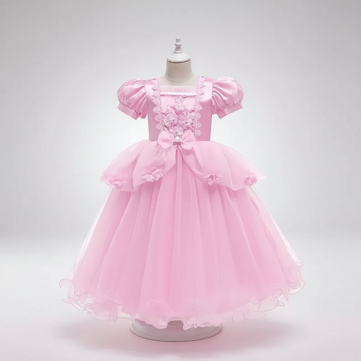 Kids' Halloween Princess Costume Dress With Tiara Wand And Accessories Set - Image 3