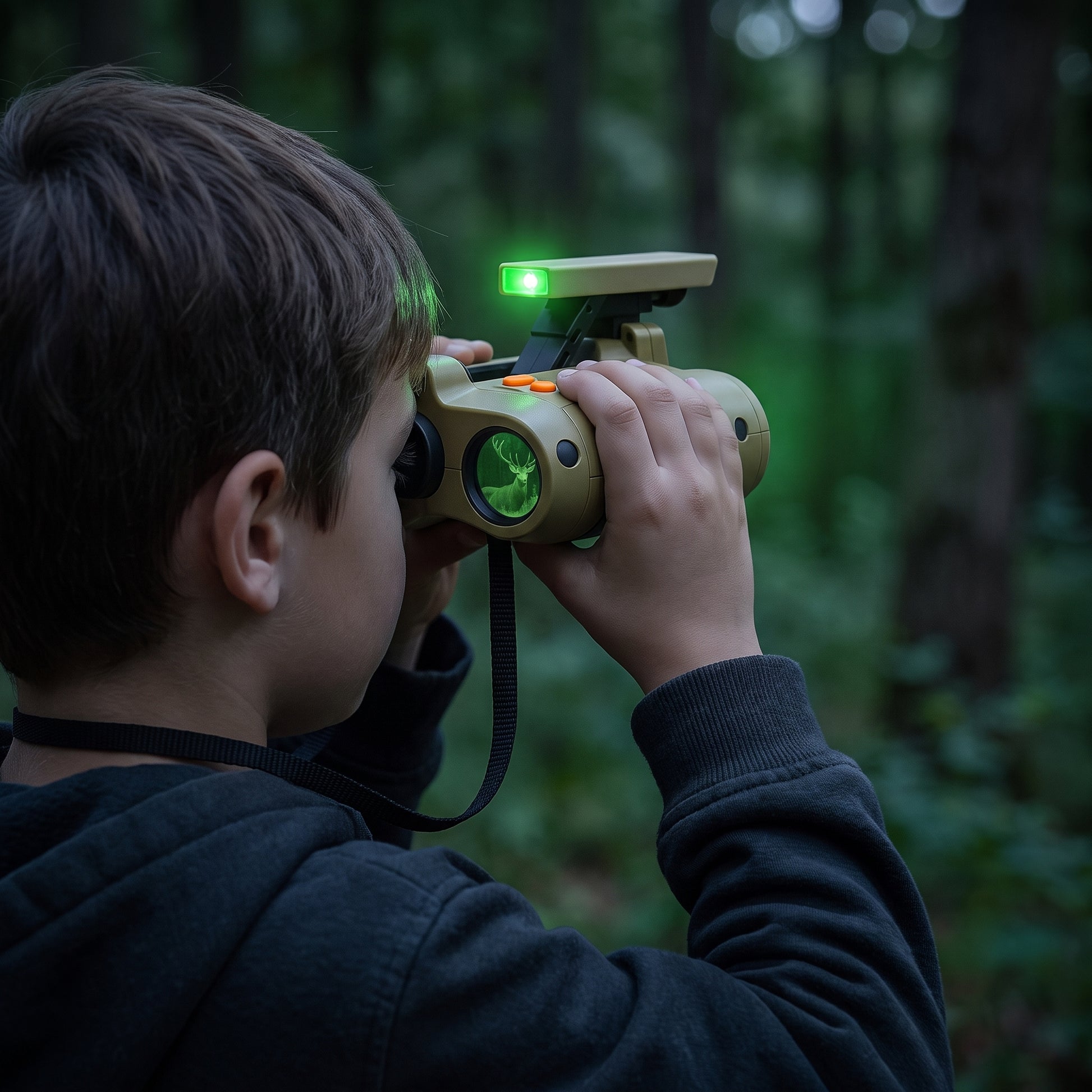 Night Vision Binoculars Childrens Outdoor Toy Compact Green Light - hero