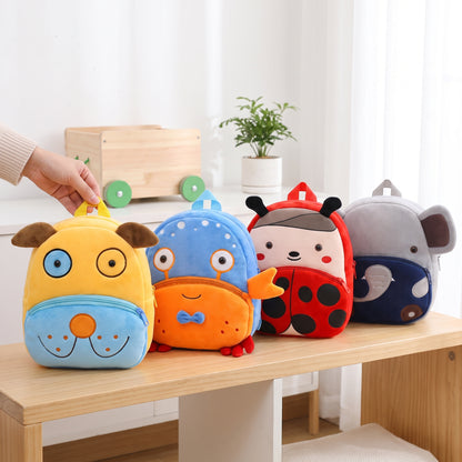 Kids Backpack Cartoon Cute Plush Small Zippered - scale