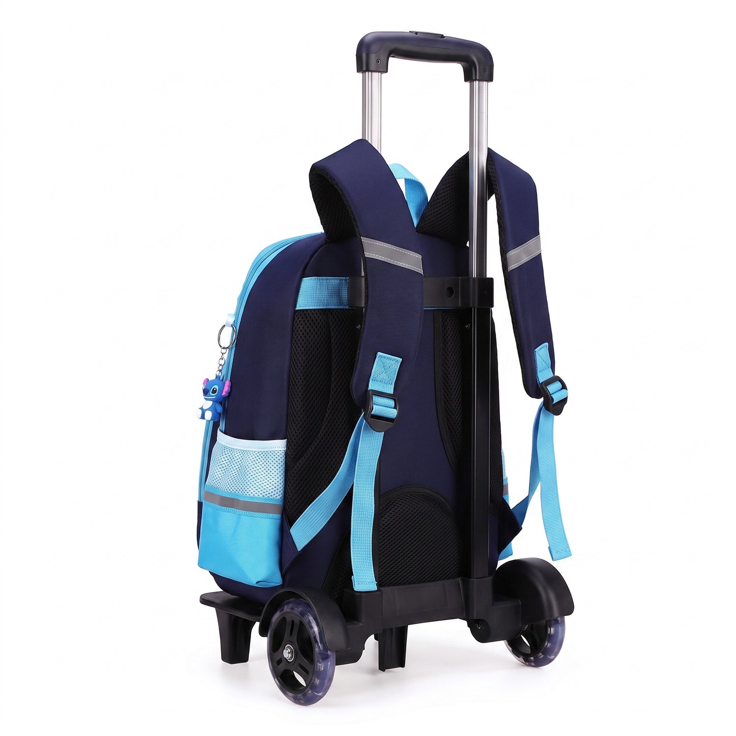 School Bag Childrens Rolling Backpack Wheeled Detachable - angle
