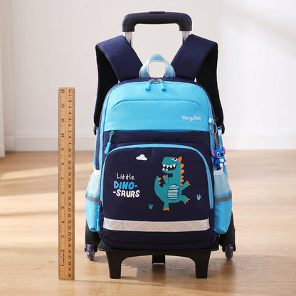 School Bag Childrens Rolling Backpack Wheeled Detachable - scale