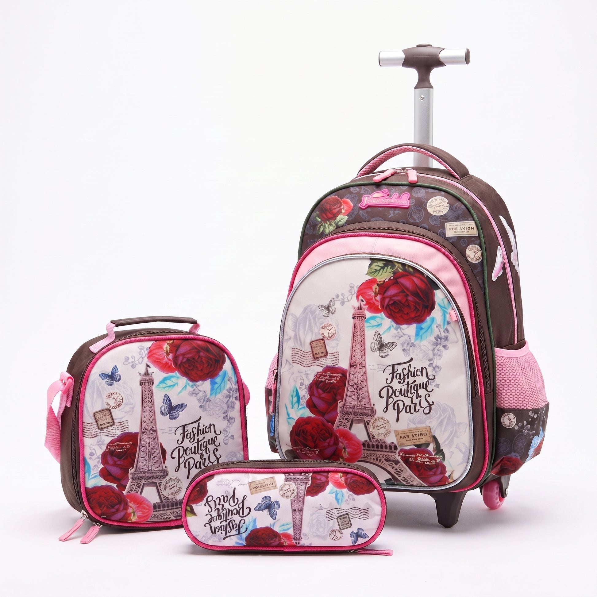 School Bag Childrens Rolling Backpack Cartoon Set - Image 5