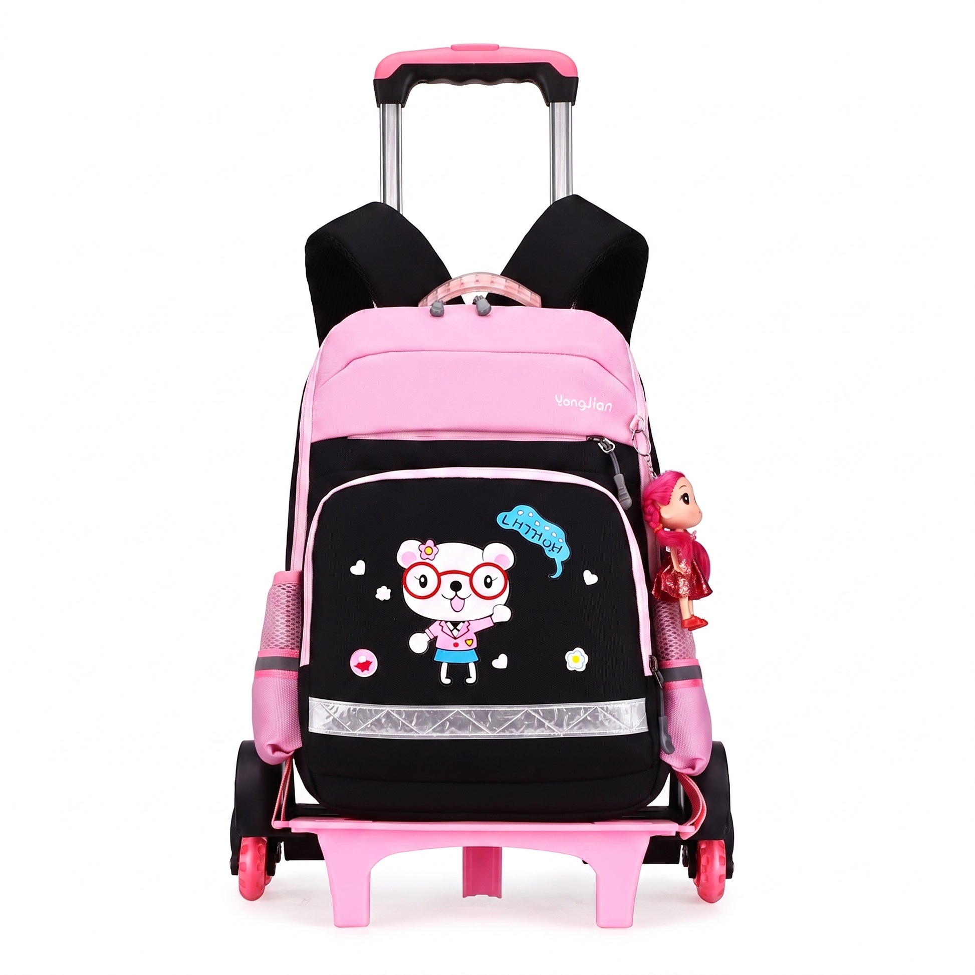 School Bag Childrens Rolling Backpack Wheeled Detachable - studio