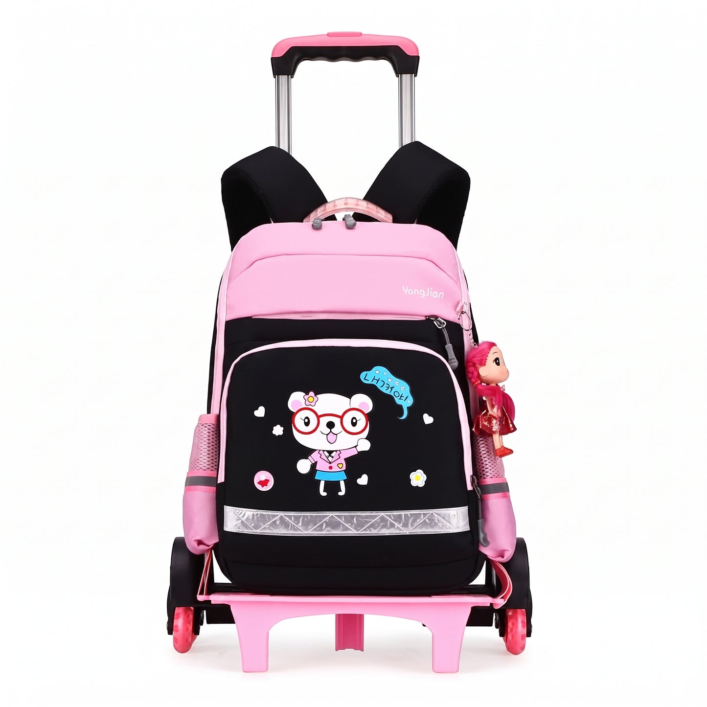 School Bag Childrens Rolling Backpack Wheeled Detachable - Image 2
