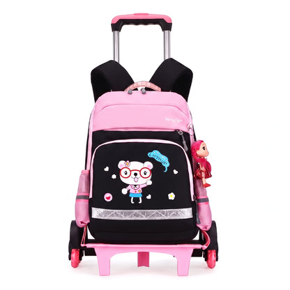 School Bag Childrens Rolling Backpack Wheeled Detachable - detail