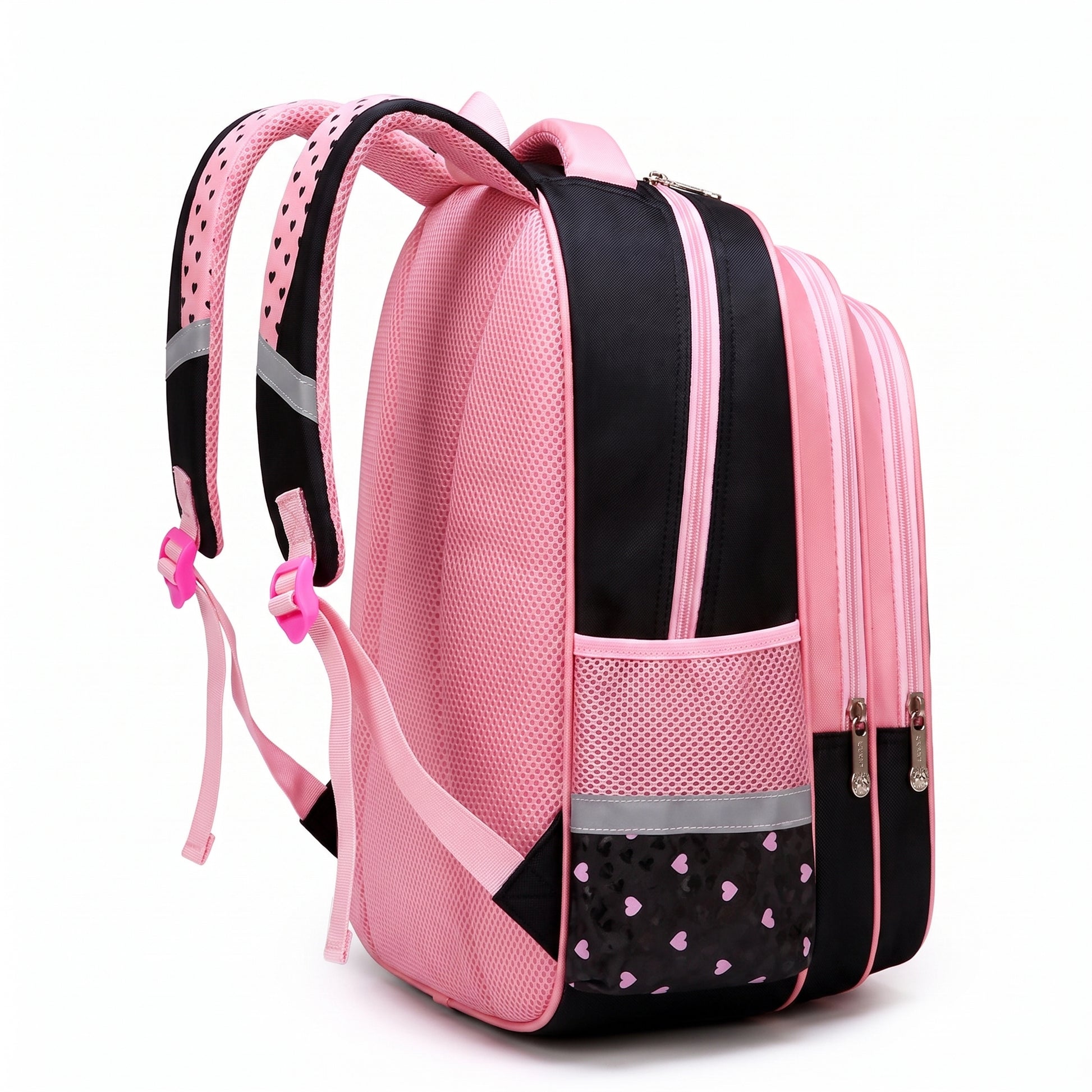 School Bag Cat Print Backpack Lunch Pencil Cases kpop girls - angle
