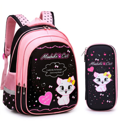 Kids Backpack Childrens School Bag kpop girls Cat Set - Image 18
