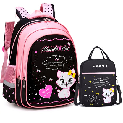 Kids Backpack Childrens School Bag kpop girls Cat Set - Image 5